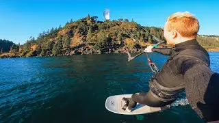 Sunset Kiteboarding with the North Code Zero in Hood River