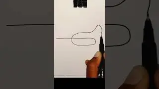 one line drawing pt 9 || 🎺#art #onelineartchallenge #youtube #easytricks