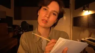ASMR Face Touching And Note Taking (impersonal attention)