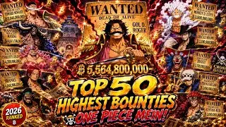 Top 50 Highest Know Bounty In One Piece | Anime World | #onepiece #animeworld #roger #whitebeard