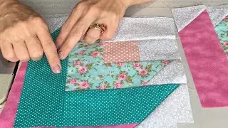 Beautiful Patchwork Block 😍 4 Tulips Easy and Quick to Sew