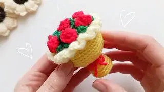 Вяжем крючком милый букетик роз🌹❤️ МК – цветы – легко и красиво🧶 Crochet the beautiful flowers with💞