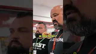 Brian Shaw & Eddie Hall Order IN N OUT #shorts #eatingchallenge #funny #strongman #food