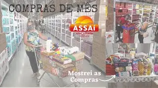 COMPRAS DE MÊS NO ASSAÍ | MOSTREI AS COMPRAS | ASSAÍ EM FRENTE DO SHOP. GRANDE RIO | QUANTO GASTEI?