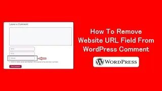 [Hindi] How to Remove Website URL Field From WordPress Comments