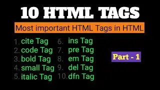10 HTML TAGS | important & useful tags 💯