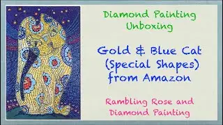 Diamond Painting Unboxing - Gold & Blue Cat (Special Shapes) from Styleinside on Amazon