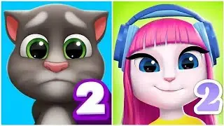 My Talking Tom 2 Vs My Talking Angela 2 Level 26 Vs Level 6