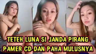 Teteh Luna si janda pirang pamer Cd dan paha mulusnya