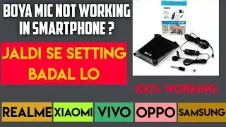 Boya by m-1 mic not working in smartphone| problem solved | realme,xiaomi,vivo,oppo, samsung