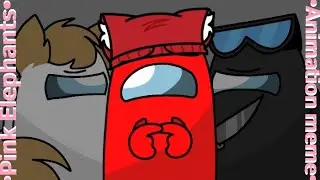 Pink Elephants meme // Among us // Black x Red & Red x White // Animation meme //(REMAKE)