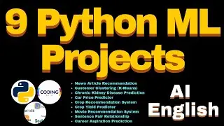 9 Machine Learning Projects Implementation | Complete ML Projects Using Python & Scikit-Learn