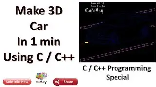 CodeSky - Design 3D Car Using C / C++ 🔥  | Animation In C programming | Computer Graphics