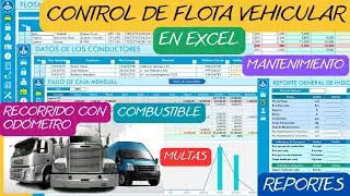 Control de FLOTA VEHICULAR🚍en Excel✅para Empresas de Transporte