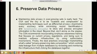 Best practices in implementing core big data