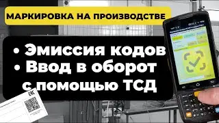 Работа с маркировкой на производстве c помощью ТСД