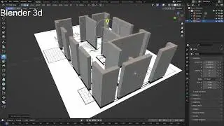 Создаём по чертежу дом Blender 3d