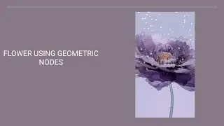 A flower from geometric nodes in blender