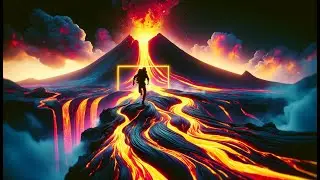 Escaping the Inferno: A Thrilling Close-Up of Volcano Eruption
