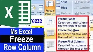 How to Freeze and unfreeze Columns & Row in Excel | Microsoft Excel Bangla tutorial By ICT BARI