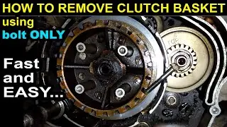 How to Remove Motorcycle Clutch Basket Nut - Clutch Holder Nut - Clutch Center Nut