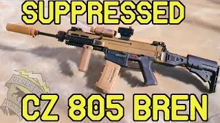 DesertFox Airsoft: Suppressed CZ 805 Bren (ASG CZ 805 Bren Airsoft Gameplay)