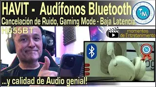 Auriculares HAVIT con Cancelación de Ruido Activa ANC y modo gaming, nos gustaron! (H655BT)