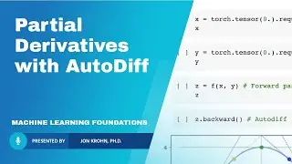 Calculating Partial Derivatives with PyTorch AutoDiff — Topic 69 of Machine Learning Foundations