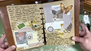 Journal With Me Vintage Half Letter Discbound  ヴィンテージジャーナル 빈티지 저널  വിന്റേജ് ജേണൽ مذكرات قديمة الطراز