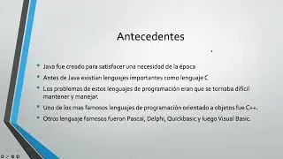 Antecedentes de JAVA