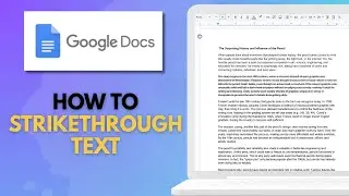 How To Strikethrough Text In Google Docs