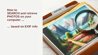 How to search photos on your computer based on EXIF data -  based on cameras, lenses, or settings.