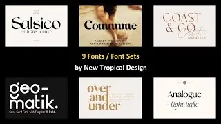 9 Fonts / Font Sets by New Tropical Design