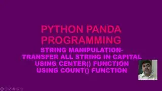 PYTHON PANDA STRING CAPITILIZED CENTER AND COUNT FUNCTION IN STRING 31