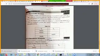 RDBMS - TRANSACTION MANAGEMENT(RECOVERABLE AND CASCADE LESS SCHEDULE)