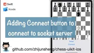 iOS UIKit 077: Adding Connect button to connect to socket server