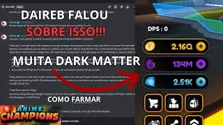 TODAS AS NOVIDADES! Daireb Falou Sobre Dark Matter No DC + Bug Para Farmar Dark Matter!