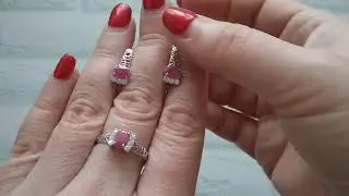 РУБИНЫ изумруды САПФИРЫ в серебре КОМПЛЕКТЫ