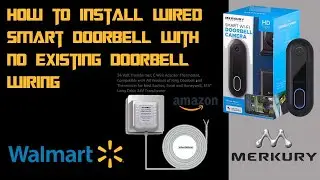 How to install Merkury Innovations Wired Wifi doorbell with no existing doorbell wiring