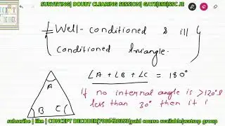 DOUBT1|SURVEYING|DIFFRENCE BETWEEN  WELL CONDITIONED AND ILL CONDITIONED TRIANGLE