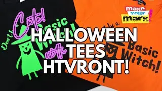 Halloween Tees with my FAVE HTVRONT Manual Heat Press!