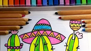 Рисуем кактус. Уроки рисования для детей