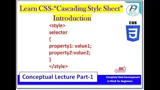 Introduction to CSS Part-1|What is CSS in Hindi|CSS Tutorial in Hindi|Cascading Style Sheet