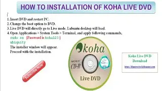 How to Installation of Koha Live DVD | Lib Power Tech | Tamil (தமிழ்)