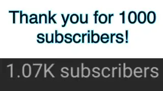Thank you for 1000 subscribers! Q&A and more soon!