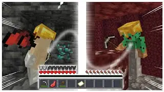 Trying to beat Hardcore Minecraft while sharing EVERYTHING