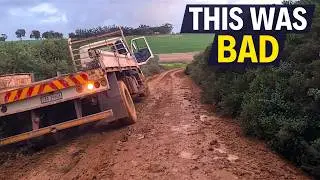 Recovering an 8-Ton Truck in Brutal Winter Mud & Clay