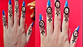 Finger Name Mehndi Design || Dollyarts || Mehndi Design ||