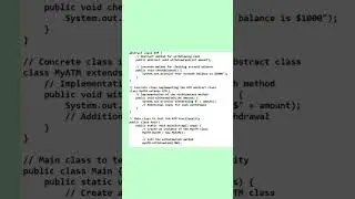 How to use abstract class for ATM system 