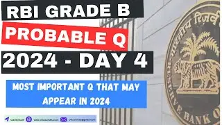 RBI Grade B Most Important Question Series for 2024 (Day 4)